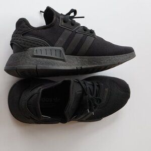 Size 8.5 - Adidas NMD R1 Triple Black Lace Up Sneakers